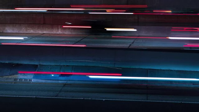 Multi Layered Highway Traffic Jam Time Lapse