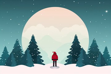 Winter Wonderland: Beautiful Christmas Modern Illustration