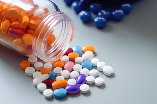 Prescription Opioids Concept On Light Table Highquality Photo