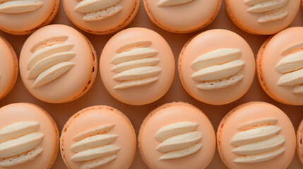 Obraz premium dessert macaroons in trendy 2024 color