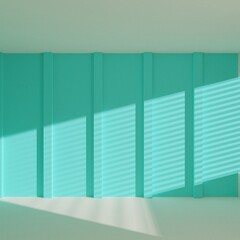 empty room with window shadow, 3D rendering