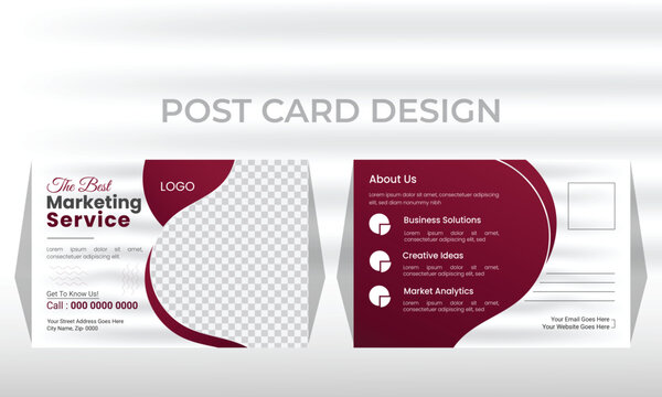Corporate Modern Business Postcard Design Template, Professional Business Postcard Design, Event Card Design.