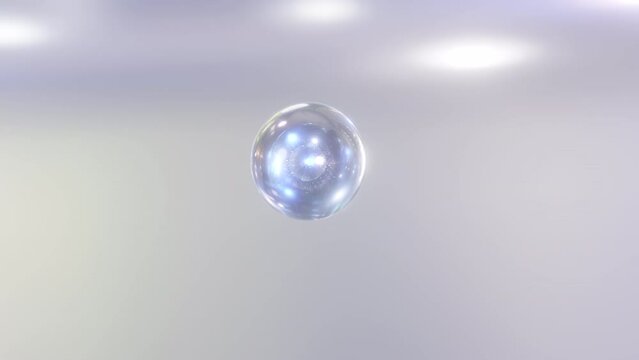 The integration of liquid bubbles forms 3D nourishing therapy. The elements of Macro Shot mix to form a serum. A drop of beauty serum is mixed in. Animated fluid glob in a metaball's morph
