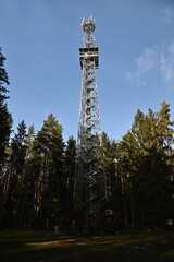 Manor lookout tower near Drmoul,
Detail of  tower Panska near Drmoul
View from below.