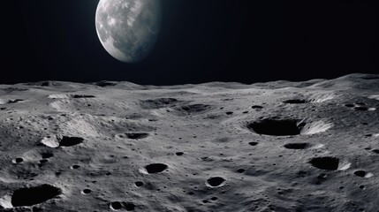 Surface of the moon - obrazy, fototapety, plakaty