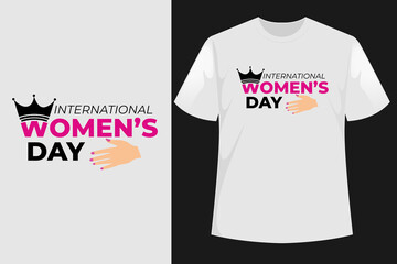 International Women's Day Sunday March 8, International Women's Day T-shirt Design.