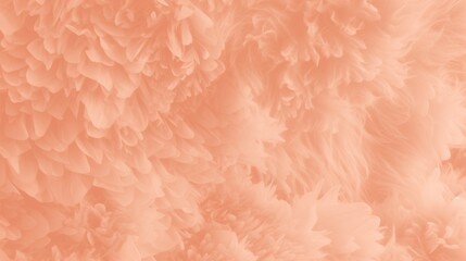 Peach fuzz color furry background. Generative AI