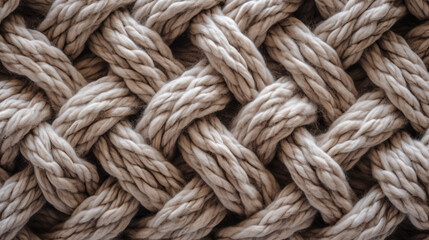 Tight knit texture and patterns. Background texture. Knitted cozy blanket.