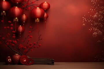 Abstract background with Chinese New Year theme decorated