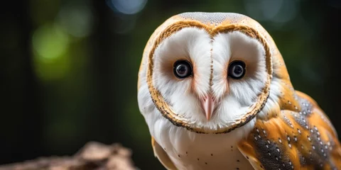 Deurstickers common barn owl © pector