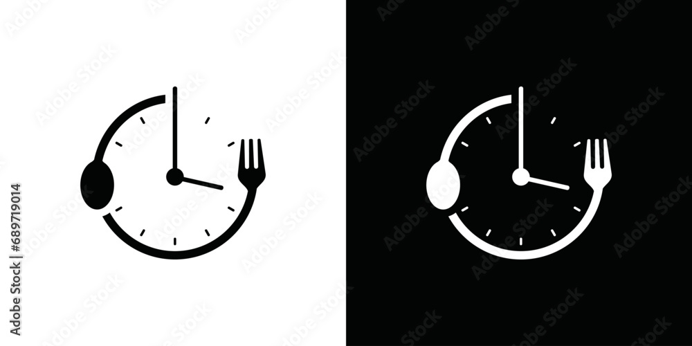 Wall mural mealtime logo. eating time. time to eat