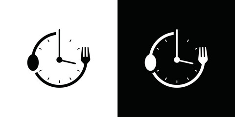 mealtime logo. eating time. time to eat - obrazy, fototapety, plakaty