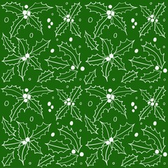 Christmas doodle seamless pattern background 