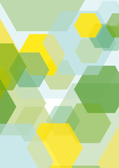 Geometrisches  Muster, abstrakt grün gelb blau III