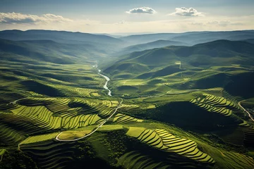Foto auf Leinwand terraced rice field © Maqsudxon