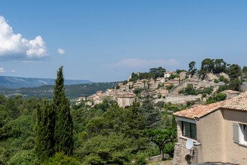 Naklejka premium village in the mountains