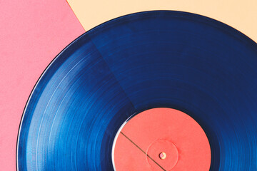 Background,old retro vinyl records. Retro and vintage.