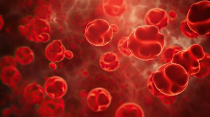 Red microbiology background ideal for science backdrops