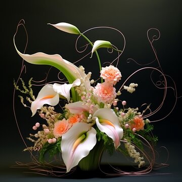 Very nice flower arrangements images Generative AI