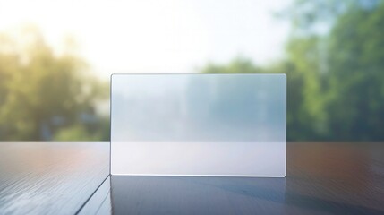 Transparent  Business Card Mockup 