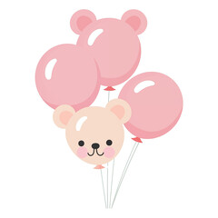 Obraz na płótnie Canvas Cute Balloon Clipart: Adorable Nursery Art for Kids