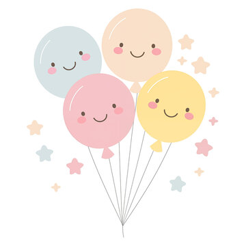 Cute Balloon Clipart: Adorable Nursery Art for Kids