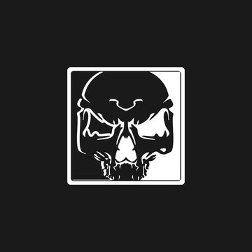 Cool skull logo. Skull vector illustration.