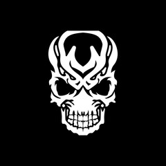 Cool skull logo. Skull vector illustration.