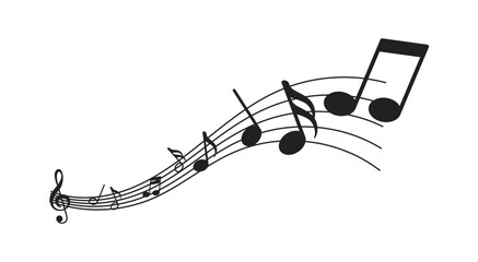 Music notes icon set. Vector EPS 10