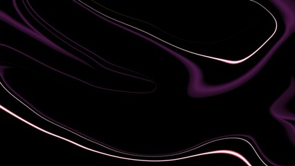 Abstract fluid 3d render holographic iridescent neon curved wave in motion dark background. Gradient design element for banners, backgrounds, wallpapers and covers.