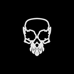 Cool skull logo. Skull vector illustration.