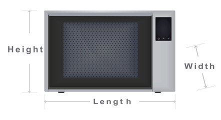 Fototapeta premium Household items dimensions icon. vector 