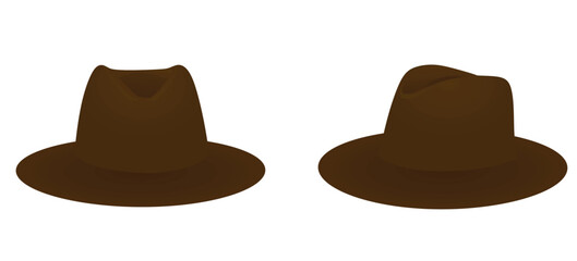 Brown cowboy hat. vector illustration