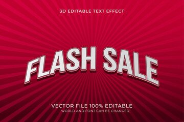 Flash sale text style effect Vector 