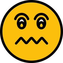 Fototapeta premium Nervous Face Emoji