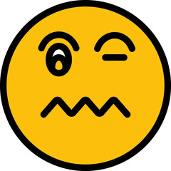 Obraz premium Nervous Face Emoji