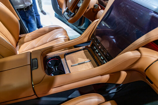 Nonthaburi, Thailand - Dec 6, 2023 : YangWang U8 received a lot of attention because it is the most luxurious model of BYD in Thailand Motor Expo 2023 at IMPACT Challenger 1-3 from Nov. 30 - Dec.11.