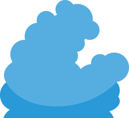 Blue Cloud Scape Illustration
