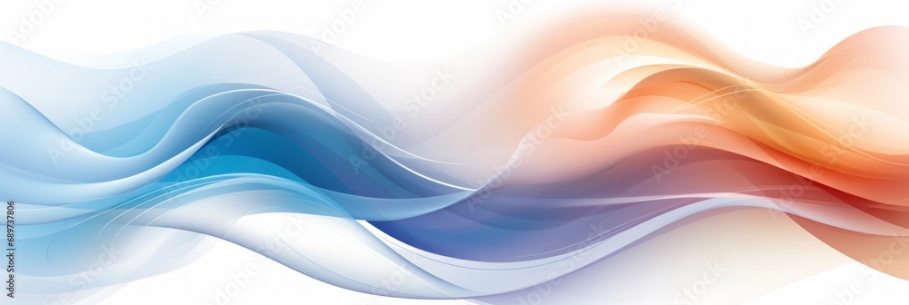 Poster abstract winter landscape background with intricate pastel lines and soft color palette