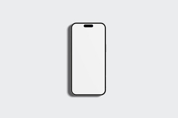 Blank phone mockup isolated on white background