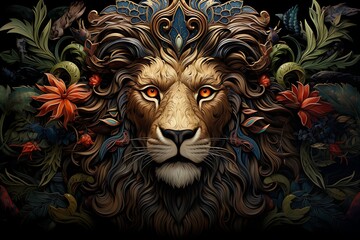 Nature's Anthem: Lion's Roar Resonating in Wilderness Harmony