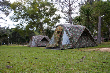 Camping in the Forest Phu Wiang National Park, Khon Kaen , Thailand