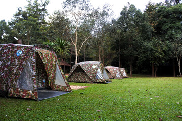 Camping in the Forest Phu Wiang National Park, Khon Kaen , Thailand