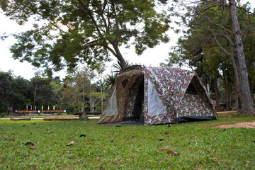 Camping in the Forest Phu Wiang National Park, Khon Kaen , Thailand