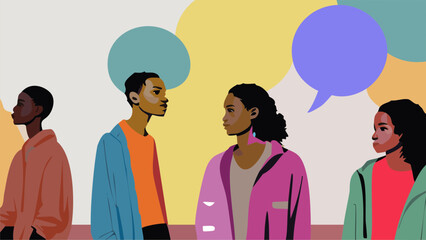 young people are talking