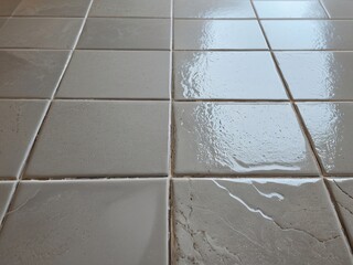 Seamless Elegance Grout s Artistry in Bathroom Renovation. AI Generated.