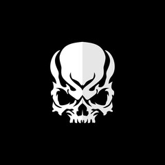 Cool skull logo. Skull vector illustration.