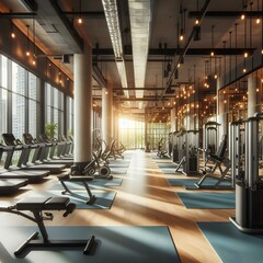 Well-Equipped Gym. Clean and Modern Fitness Center with State-of-the-Art Equipment.