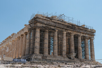 Front face of the Athenian parthenon