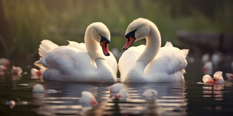 Swans particularly those associated with love